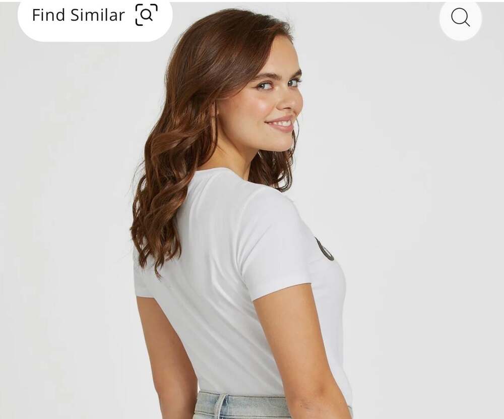 Guess Factory Pepper Rhinestone Logo Tee - Picture 4 of 7